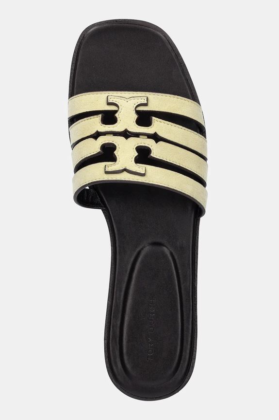 Semišové šľapky Tory Burch Ines Cage žltá 161863.700
