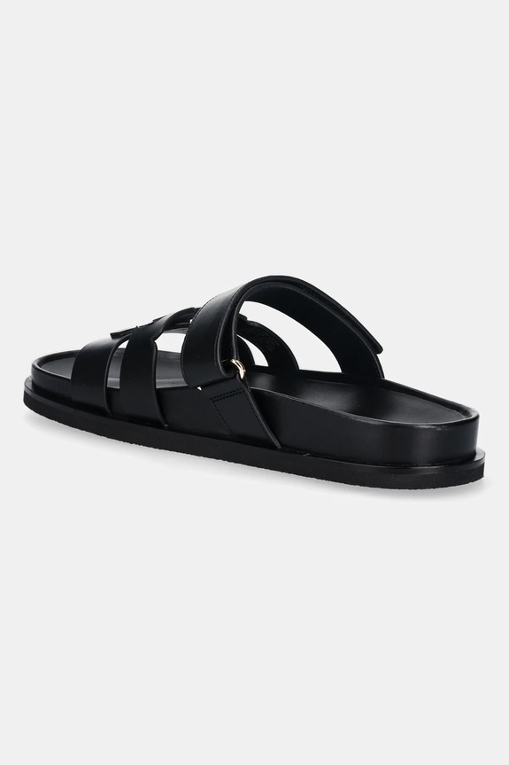 Cipők Tory Burch bőr papucs Ines Sport 161636.006 fekete