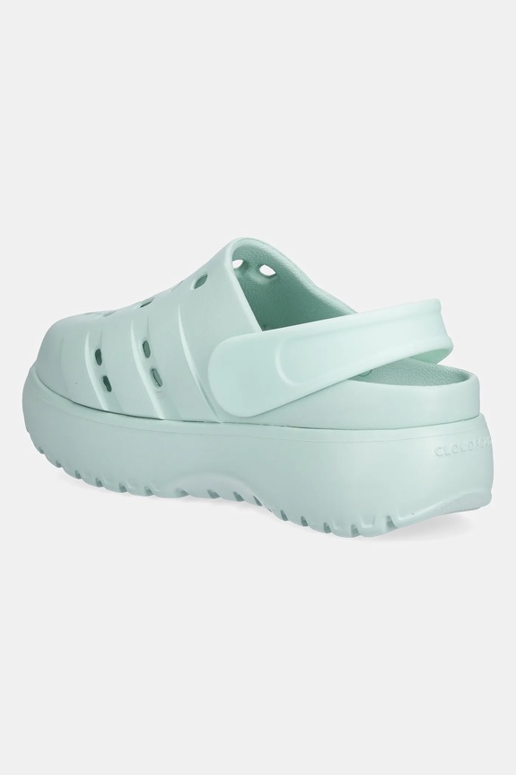 Obuwie adidas klapki Adilette Clog Platform JR2625 turkusowy