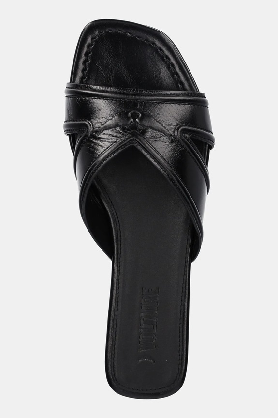 ZADIG&VOLTAIRE klapki skórzane Azora czarny SWCT02012