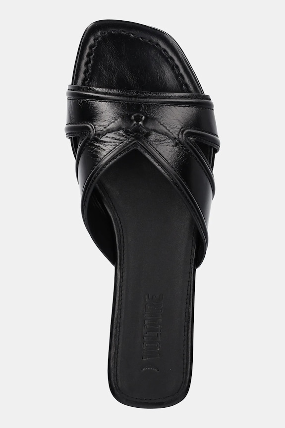 ZADIG&VOLTAIRE klapki skórzane Azora czarny SWCT02012