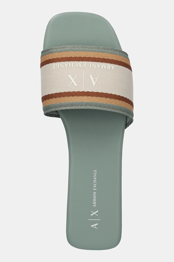 Pantofle Armani Exchange tyrkysová XDP056.XV922.00134