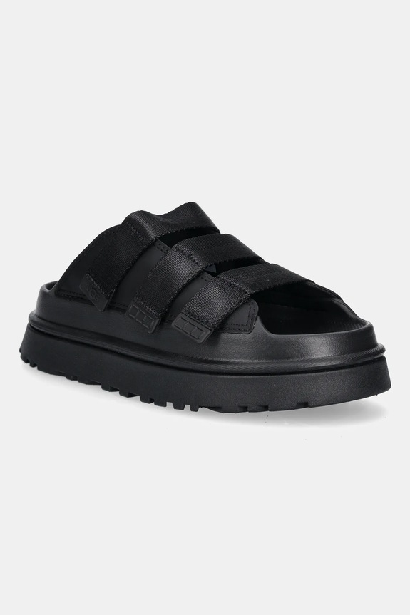 UGG klapki Goldenglow Slide imitacja skóry licowej czarny 1167430.BLK