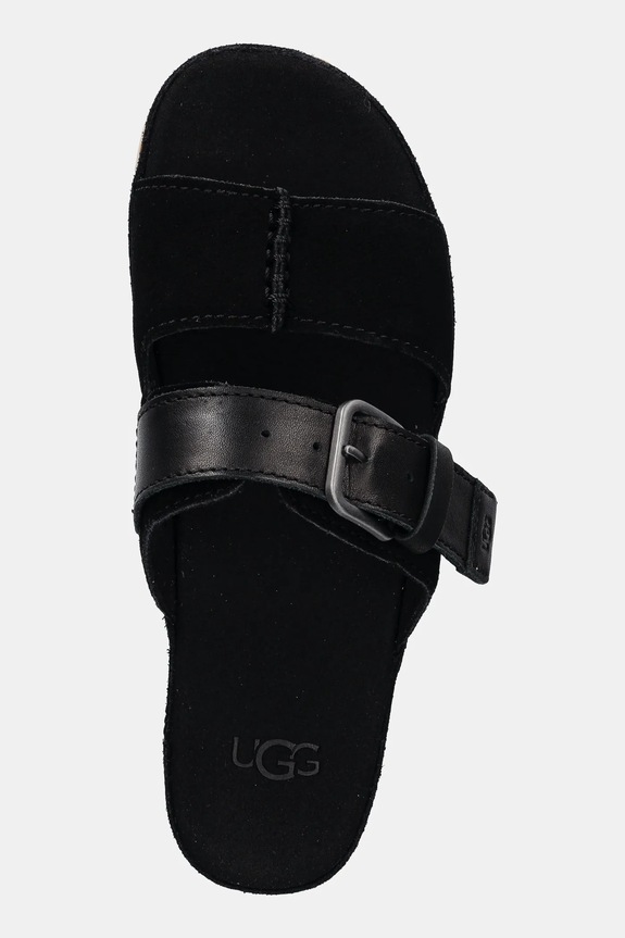 UGG klapki zamszowe Aubrey Slide czarny 1167451.BLK
