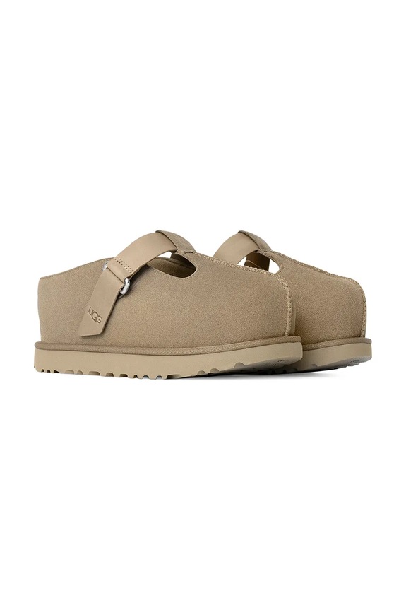 UGG ciabatte slide in camoscio Goldenstar Hi Clog 1167550.SAN beige SS26