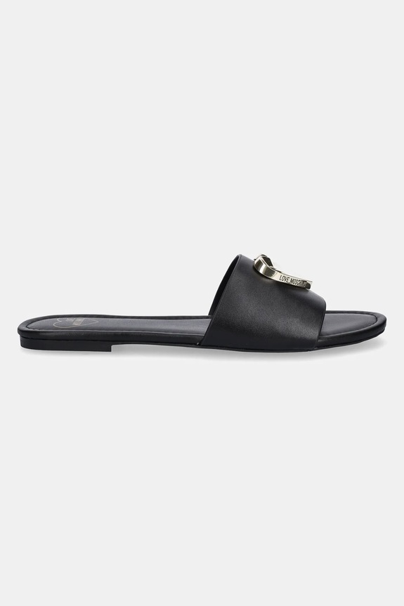 Love Moschino klapki skórzane JA28161G0MIA0000 czarny SS25