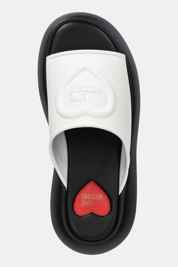 Love Moschino klapki biały JA28207I0MI40100