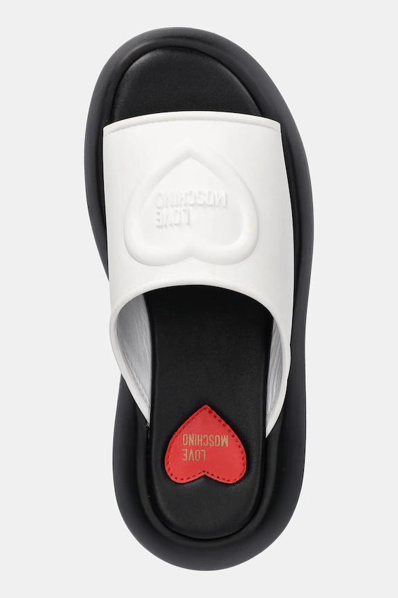 Love Moschino klapki biały JA28207I0MI40100