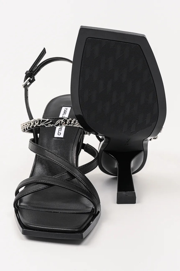 Δερμάτινα πέδιλα Karl Lagerfeld KARMEL KL33625.000 μαύρο