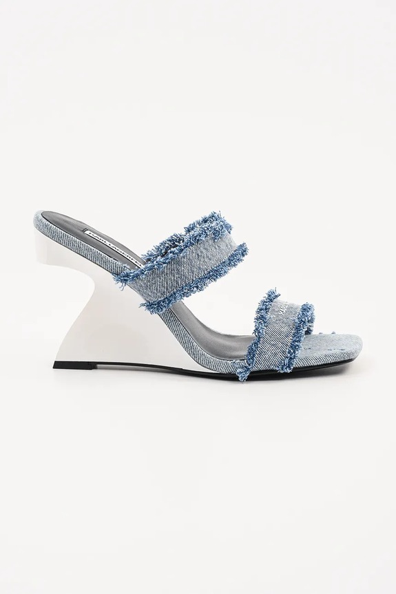 Karl Lagerfeld papucs WAVERLY koturnus kék KL34611D.DLB