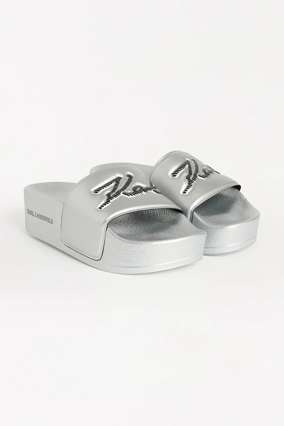 Šľapky Karl Lagerfeld KONDO MAXI KL80872.VSL strieborná SS25