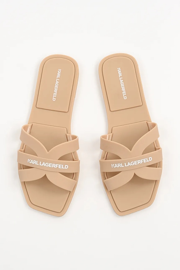 Karl Lagerfeld klapki JELLY IV beżowy KL80025.VT8
