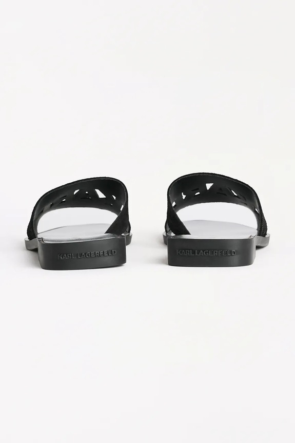 Обувь Замшевые шлепанцы Karl Lagerfeld SKOOT II KL80402.5S0 чёрный