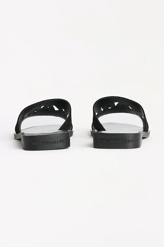 Обувь Замшевые шлепанцы Karl Lagerfeld SKOOT II KL80402.5S0 чёрный