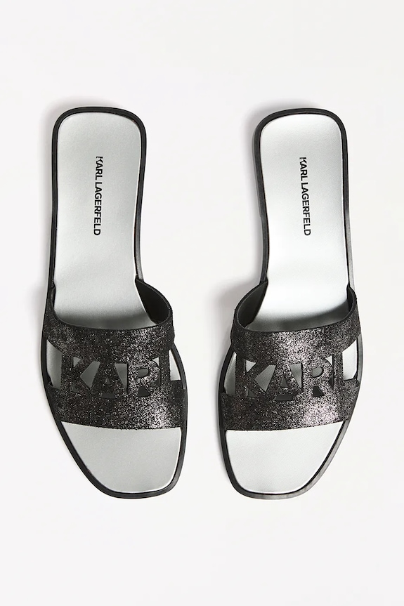 Замшевые шлепанцы Karl Lagerfeld SKOOT II чёрный KL80402.5S0