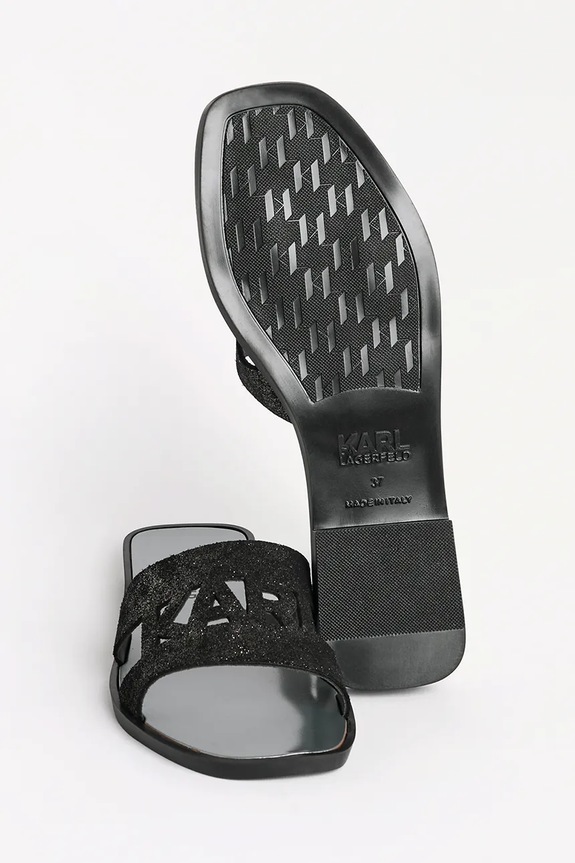 Замшевые шлепанцы Karl Lagerfeld SKOOT II KL80402.5S0 чёрный