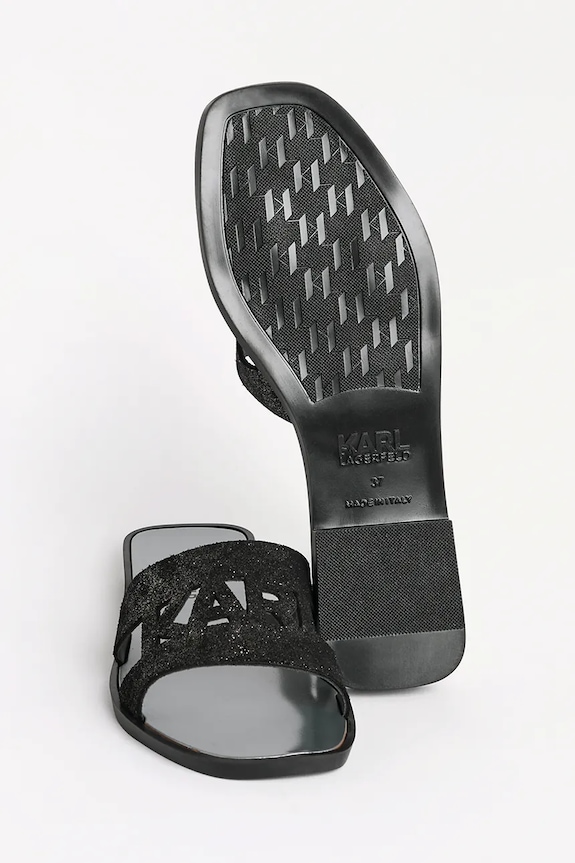 Замшевые шлепанцы Karl Lagerfeld SKOOT II KL80402.5S0 чёрный