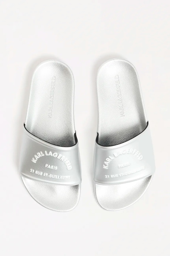 Šľapky Karl Lagerfeld KONDO 2.0 strieborná KL80908A.VSL