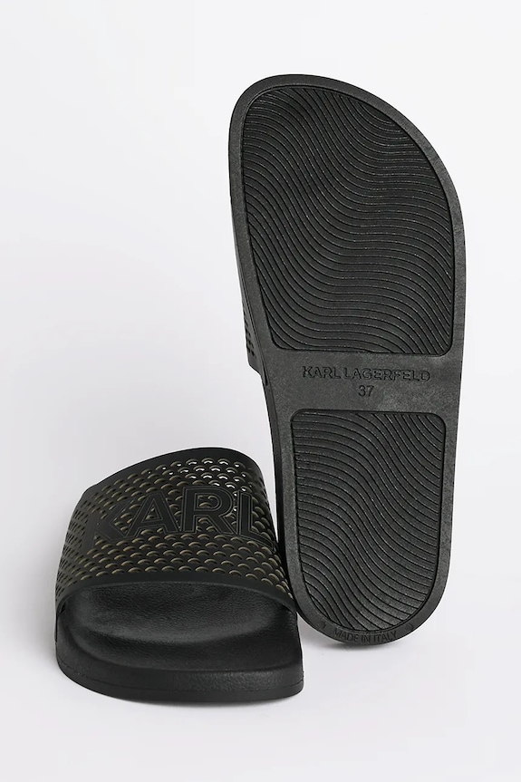 Kožené pantofle Karl Lagerfeld KONDO 2.0 KL80915.000 černá