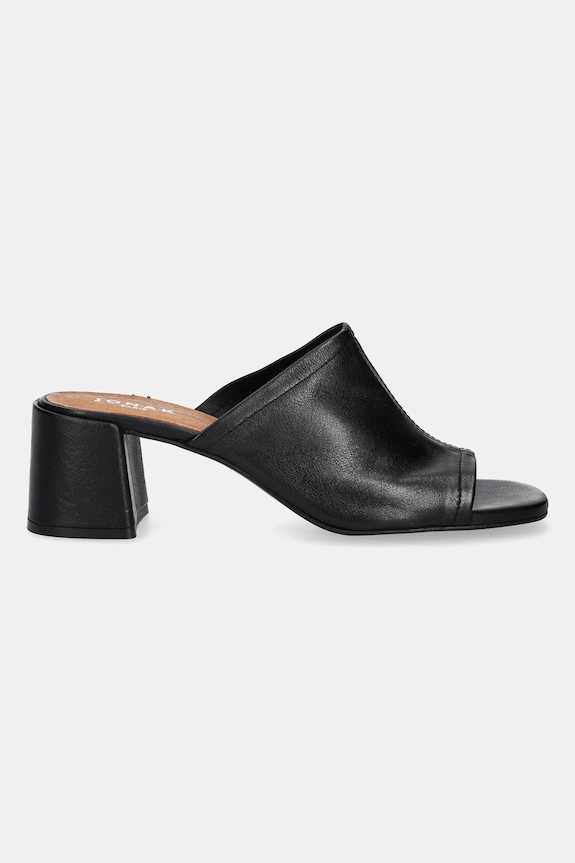 Jonak șlapi de piele BUTTERFLY 3600101 negru SS25