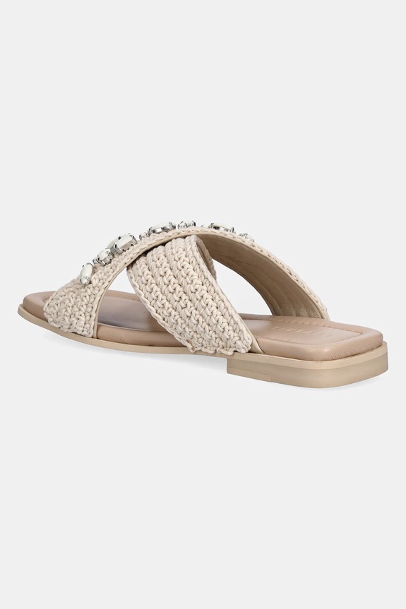 Scarpe Inuikii ciabatte slide Woven Crossed Stones 1004.003.0611.100 beige