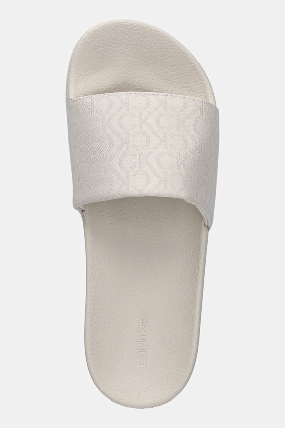 Calvin Klein ciabatte slide POOL SLIDE - JACQ beige HW0HW02420