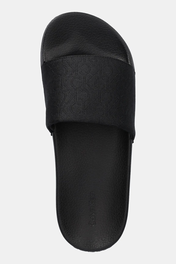 Παντόφλες Calvin Klein POOL SLIDE - JACQ μαύρο HW0HW02420