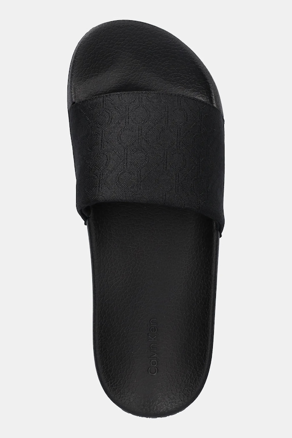Παντόφλες Calvin Klein POOL SLIDE - JACQ μαύρο HW0HW02420