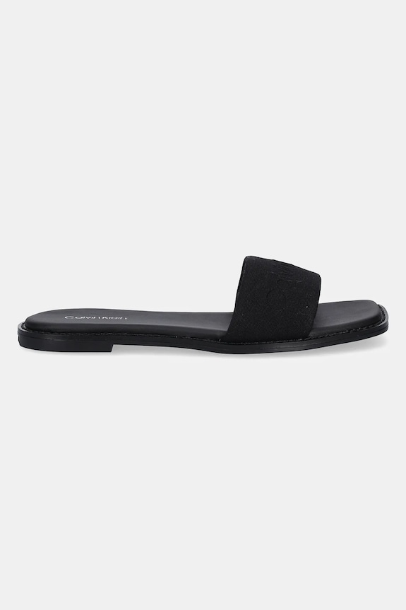 Calvin Klein papuci FLAT SLIDE - HE HW0HW02378 negru SS25
