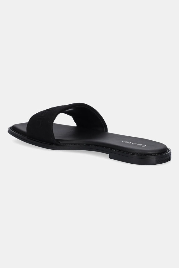 Încălțăminte Calvin Klein papuci FLAT SLIDE - HE HW0HW02378 negru
