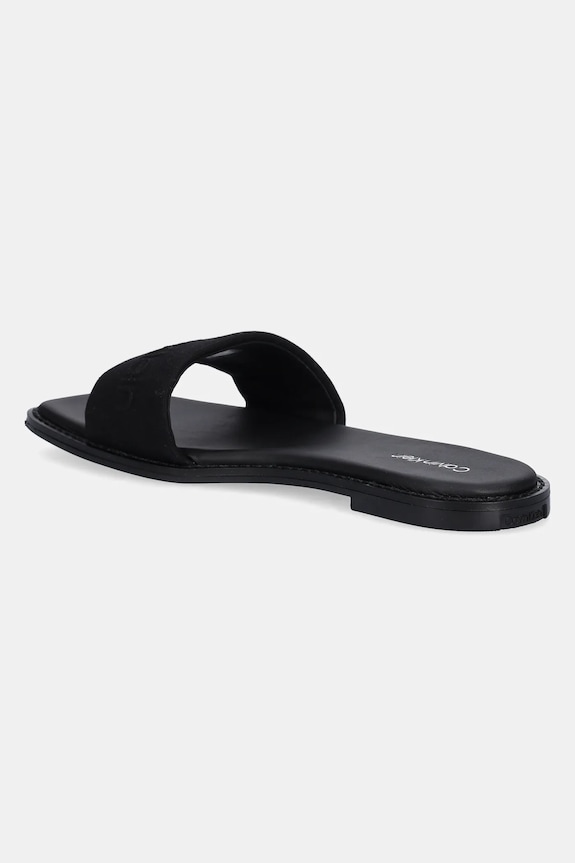 Încălțăminte Calvin Klein papuci FLAT SLIDE - HE HW0HW02378 negru