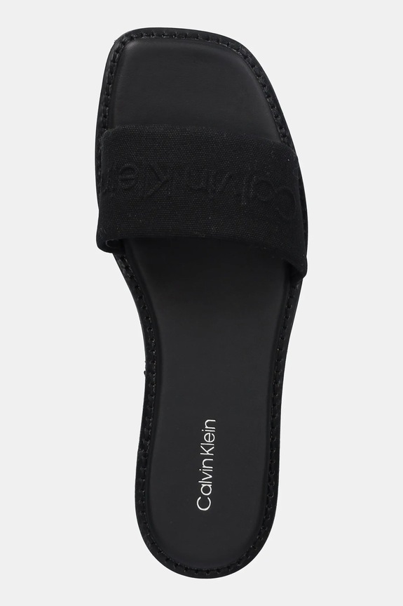 Calvin Klein papuci FLAT SLIDE - HE negru HW0HW02378