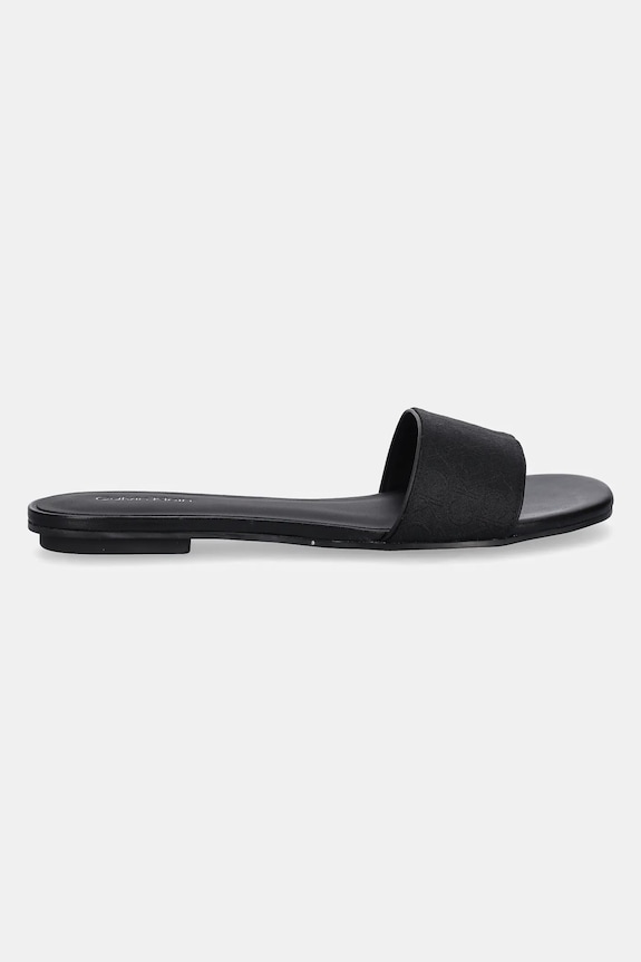 Παντόφλες Calvin Klein FLAT SLIDE - JACQ HW0HW02388 μαύρο SS25