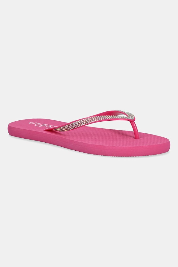 Žabky Guess FLIP FLOP RHINESTONE bez podpatku růžová E5GZ05.BB00F.F45D