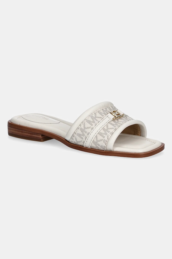 Pantofle MICHAEL Michael Kors Mandy bez podpatku bílá 40R5MAFS1B.132