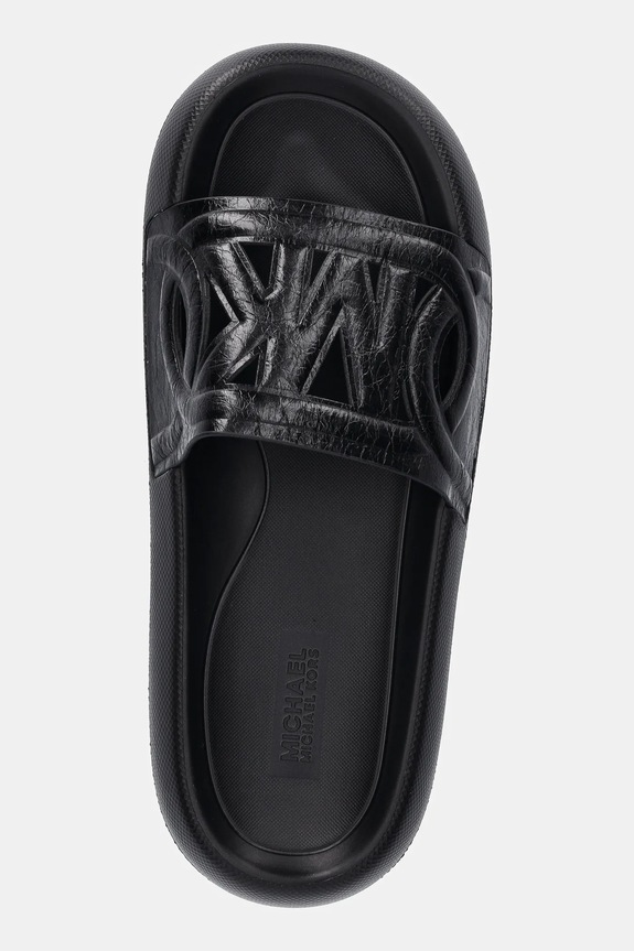 Δερμάτινες παντόφλες MICHAEL Michael Kors Splash μαύρο 40R5SPFA1L.001