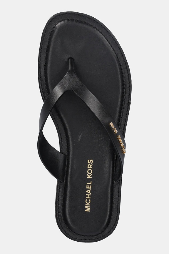 Δερμάτινες σαγιονάρες MICHAEL Michael Kors Koko μαύρο 40S5KOFA1L.001
