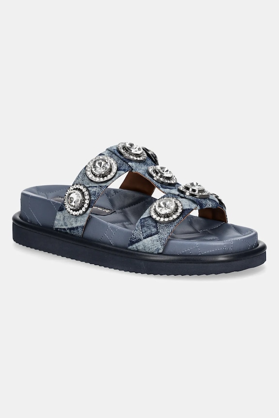 Kurt Geiger London klapki Orson Crystal Sandal pozostałe niebieski 9107188669.DENIM