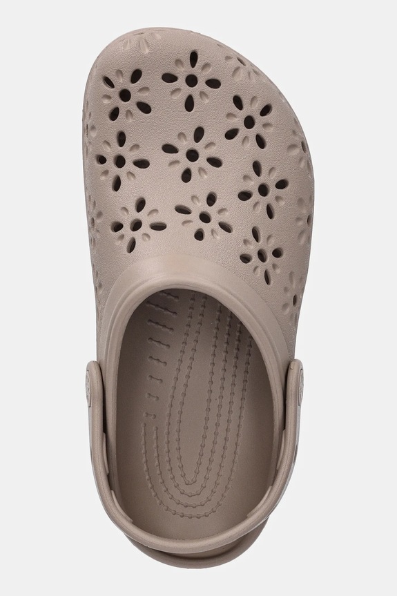 Crocs klapki Classic Floral Cut Out Clog brązowy 210927.214