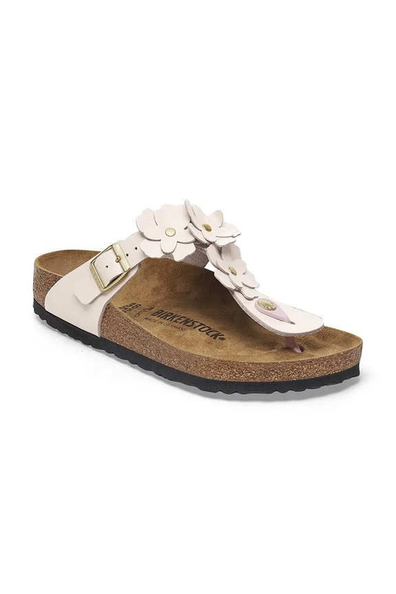 Kožené žabky Birkenstock Gizeh Flowers 1029304 růžová SS25
