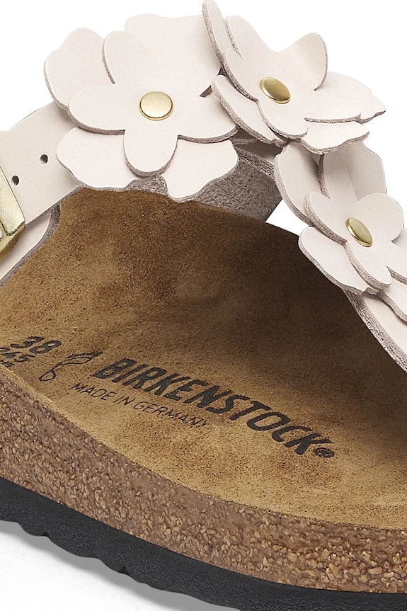 Boty Kožené žabky Birkenstock Gizeh Flowers 1029304 růžová