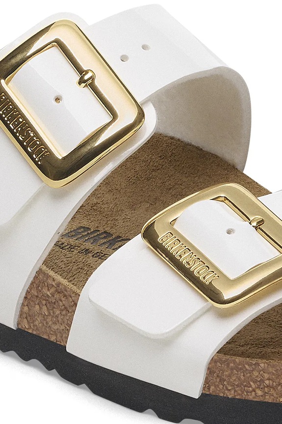 Obuwie Birkenstock klapki Sydney Patent Cushion Buckle 1029452 biały