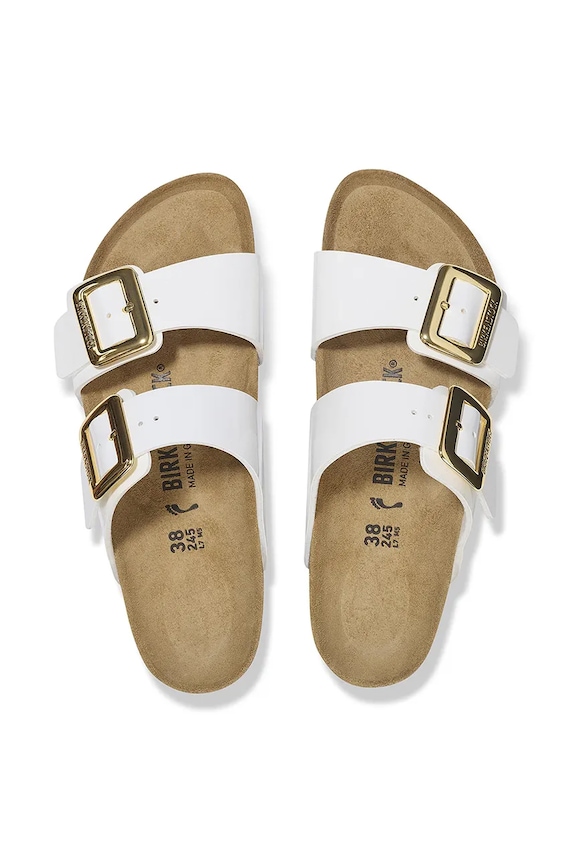 Birkenstock klapki Sydney Patent Cushion Buckle 1029452 biały