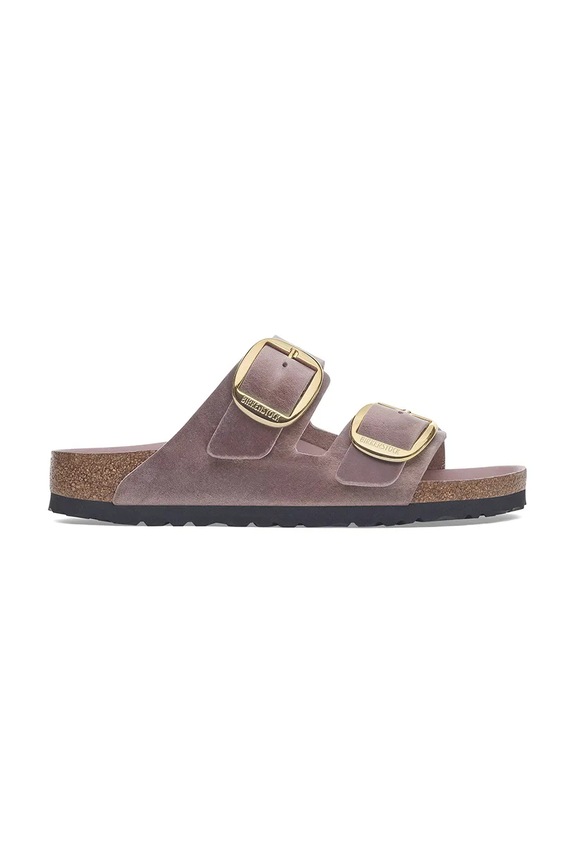 Шкіряні шльопанці Birkenstock Arizona Big Buckle лакована шкіра фіолетовий 1029267
