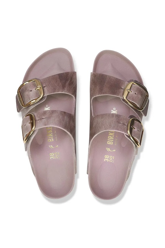 Шкіряні шльопанці Birkenstock Arizona Big Buckle 1029267 фіолетовий
