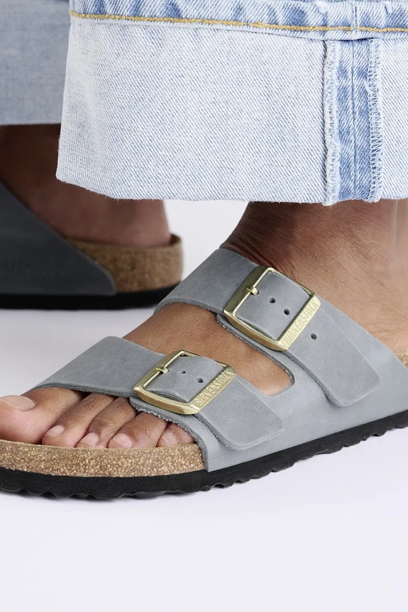 Birkenstock klapki skórzane Arizona 1029253