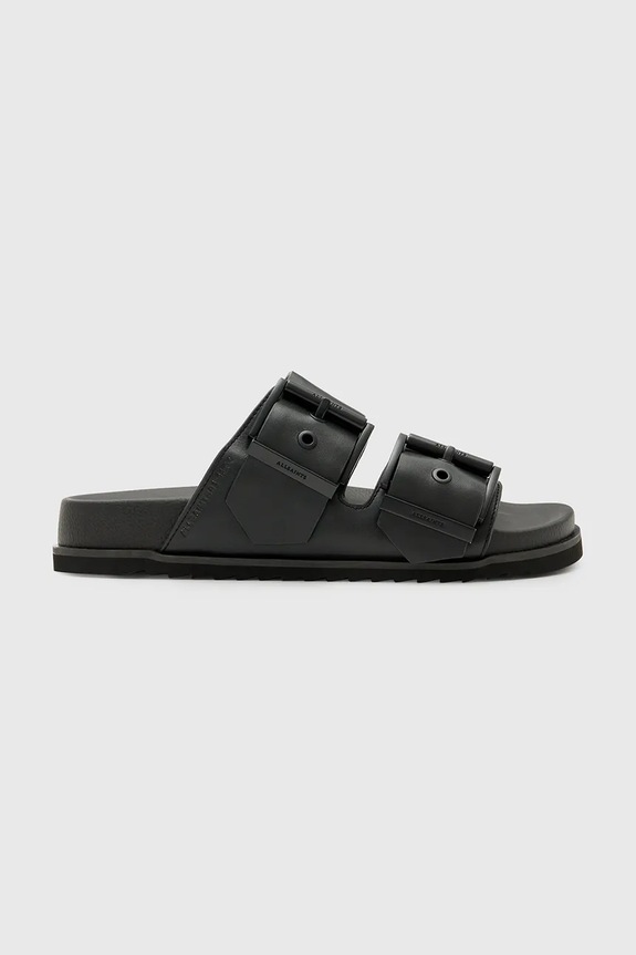 Kožené šľapky AllSaints Sian Sandal usňová koža čierna W034FC.BLK