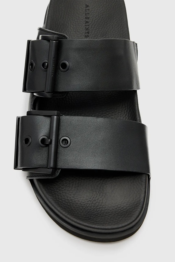 Kožené šľapky AllSaints Sian Sandal W034FC.BLK čierna