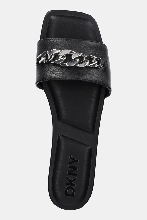 Kožené šľapky Dkny Dania čierna K1544758.BLK