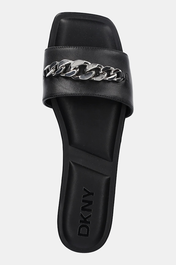 Kožené šľapky Dkny Dania čierna K1544758.BLK